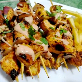 Chicken Skewers with Chilli Mayo Dip | Soha in the Kitchen