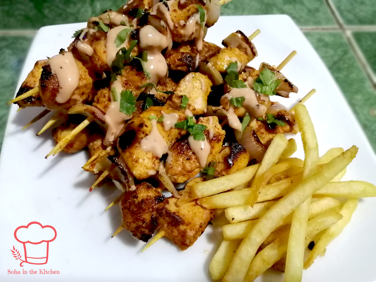Chicken Skewers with Chilli Mayo Dip | Soha in the Kitchen